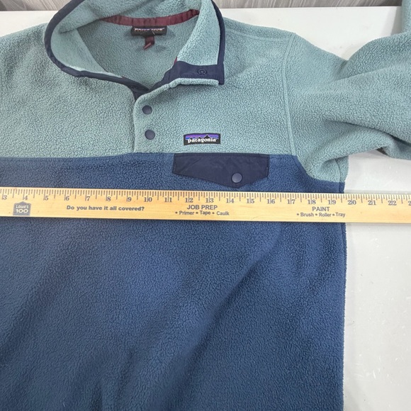 Patagonia Synchilla Snap-T Snap T Fleece Pullover Sweater Two Tone Blue Small S - Picture 6 of 7